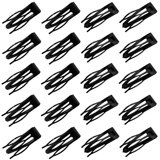ELANE front view of 20-piece metal snap clips showing quantity and compact design benefit