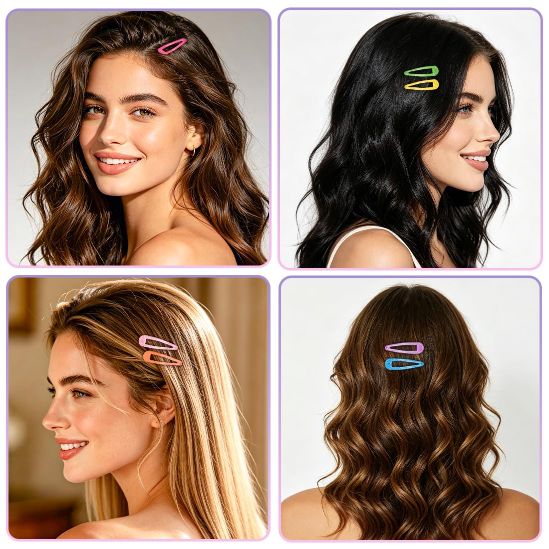 ELANE clips styled in party hair showing decorative sparkle benefit