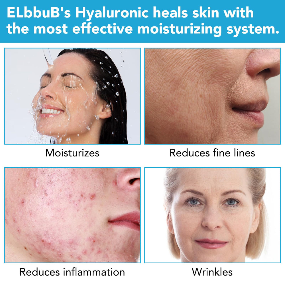 ELBBUB clear serum drop on fingertip showing lightweight texture for quick absorption