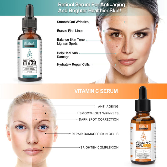 ELBBUB serum dropper dispensing a clear drop highlighting precise application and control