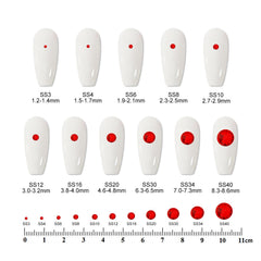 ELEEGEM rhinestones applied on nails demonstrating salon-quality shine