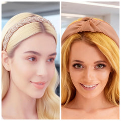 Eleilians headband worn during makeup routine keeping hair back and clean