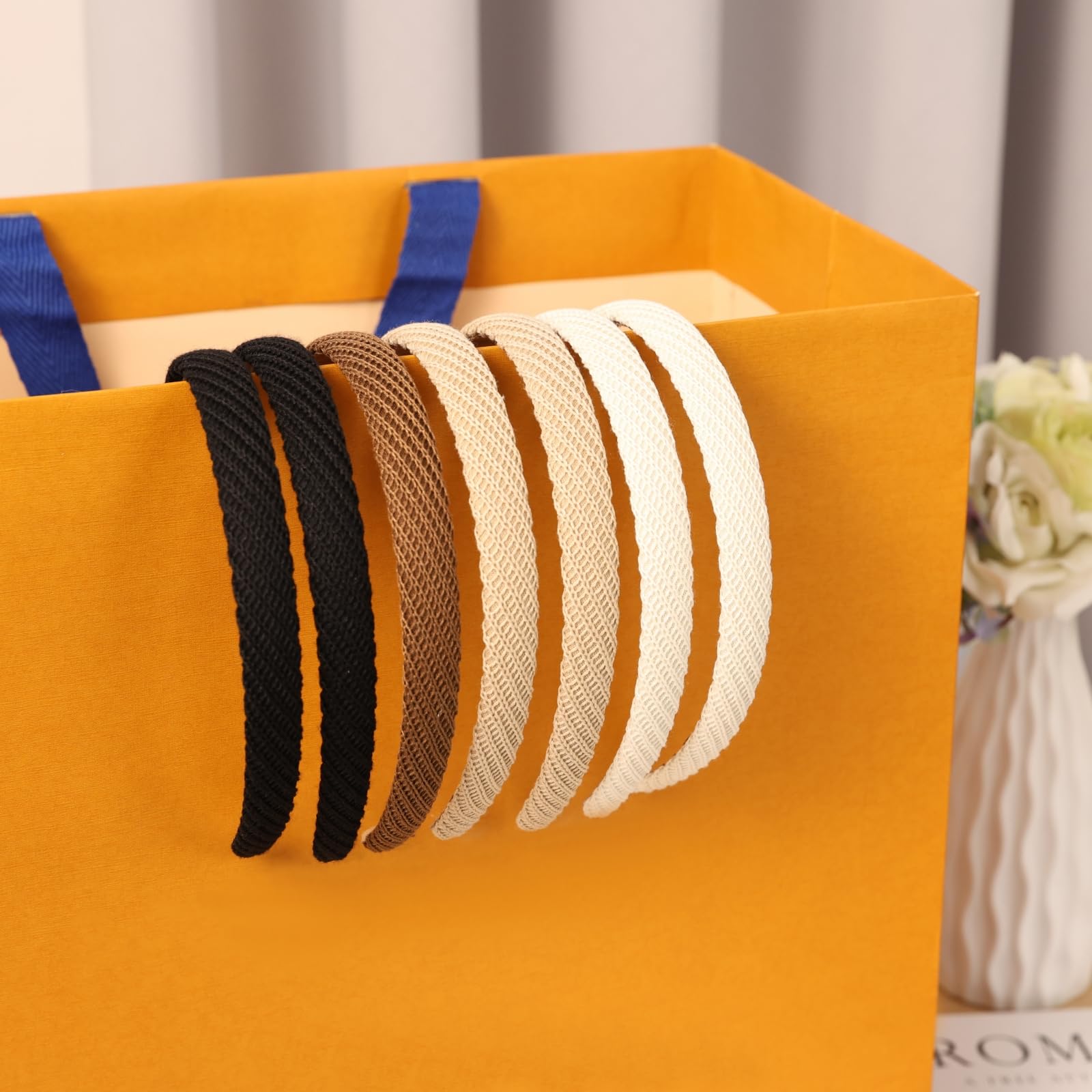 Eleilians headband worn with casual outfit demonstrating quick style lift
