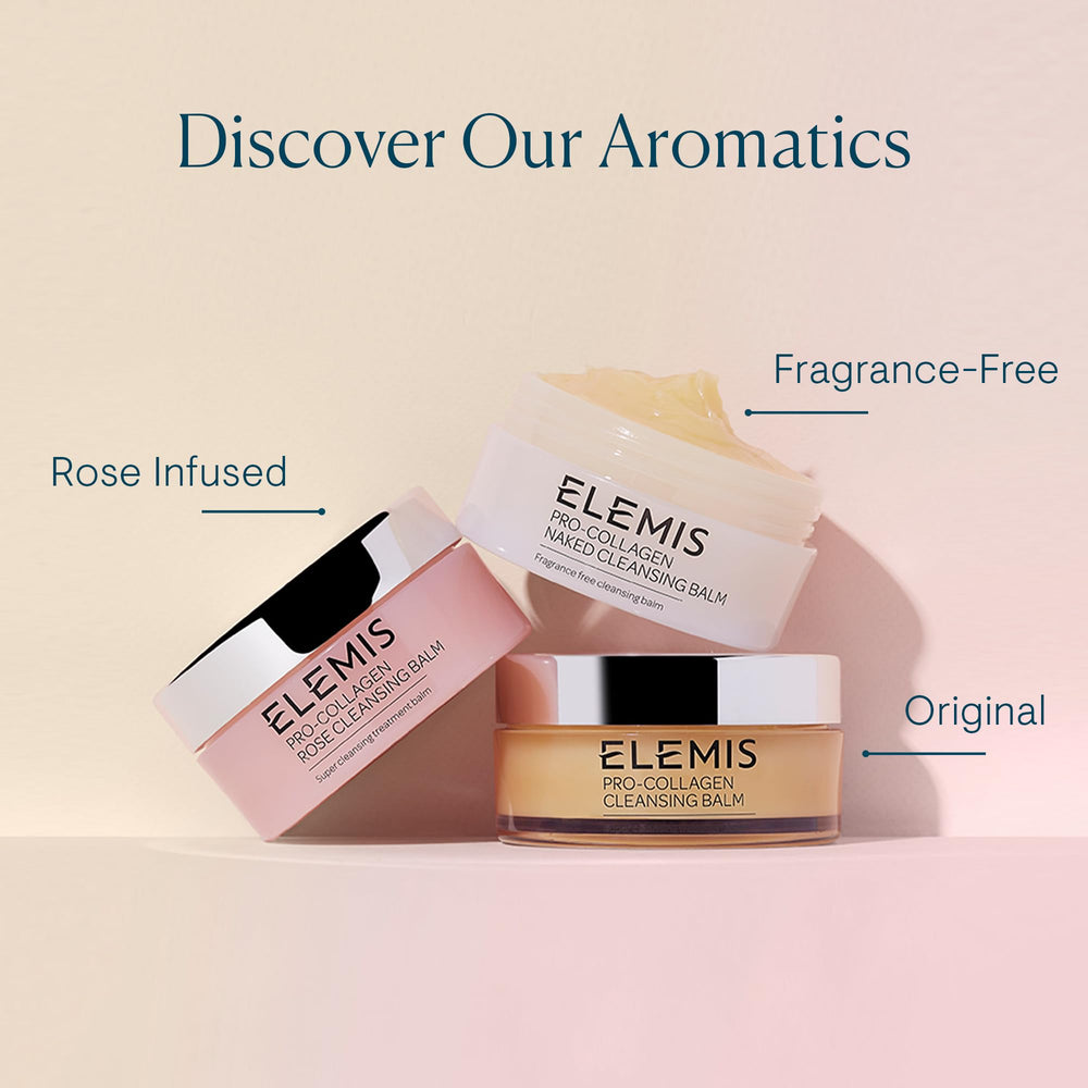 ELEMIS cleansing balm on bathroom vanity styled for daily skincare routine