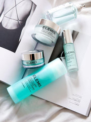 ELEMIS tube staged in bathroom offering a refreshed, energised routine vibe