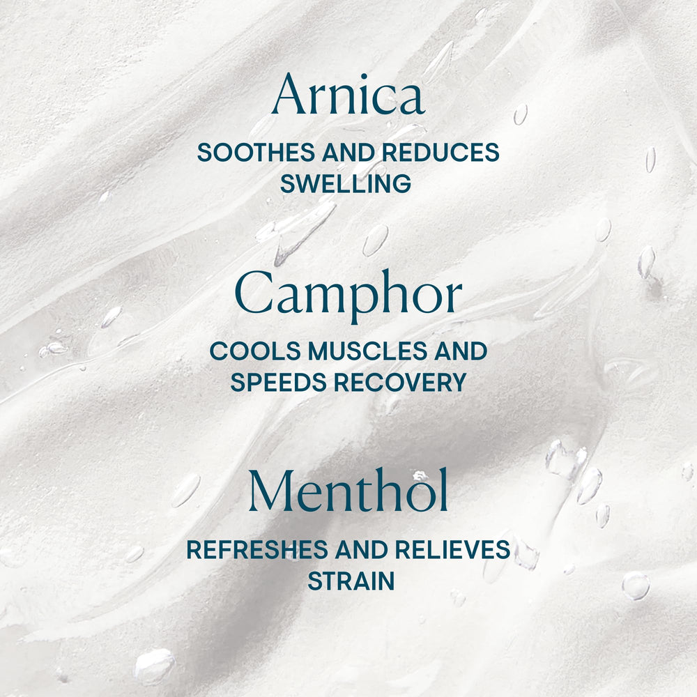 ELEMIS being massaged into shoulder providing targeted cooling relief