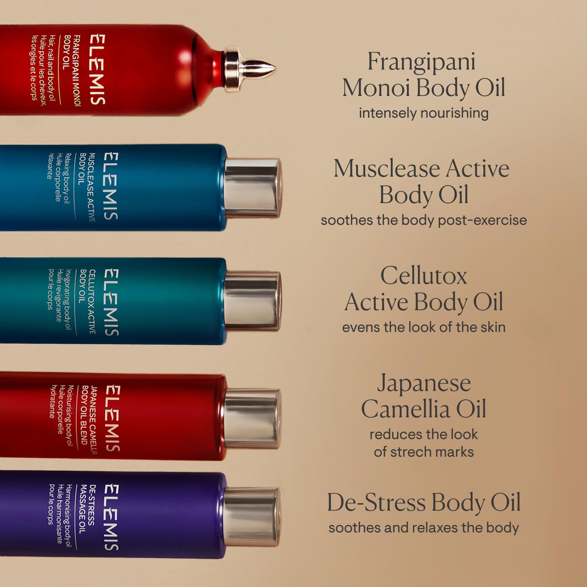 ELEMIS oil smoothed onto hair ends to reduce frizz and soften