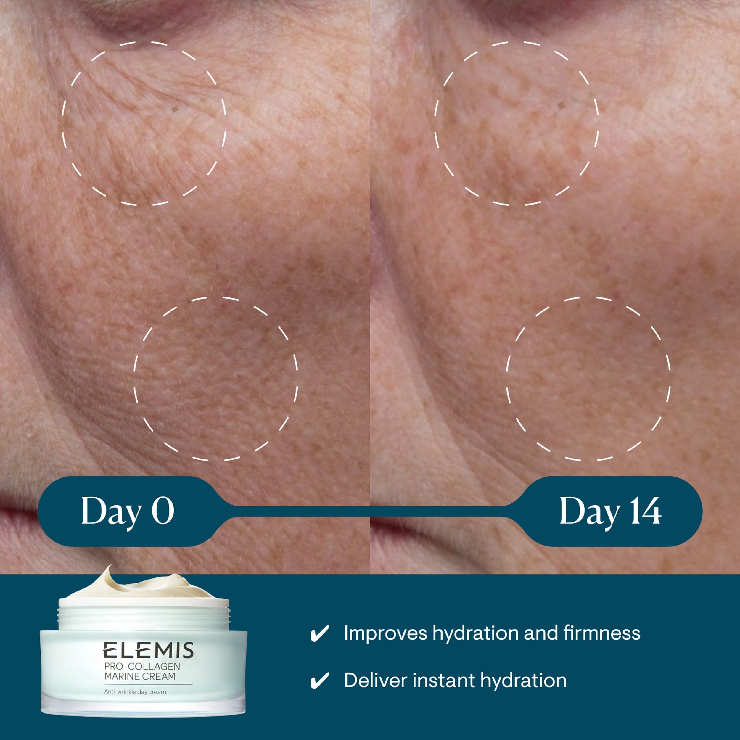 ELEMIS jar open revealing smooth gel-cream texture and hydration boost