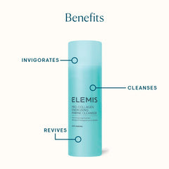 ELEMIS gel texture close-up highlighting smooth consistency and easy rinse-off