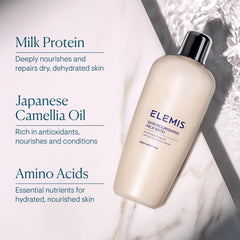 ELEMIS applied to skin showing gentle nourishment and softening effect
