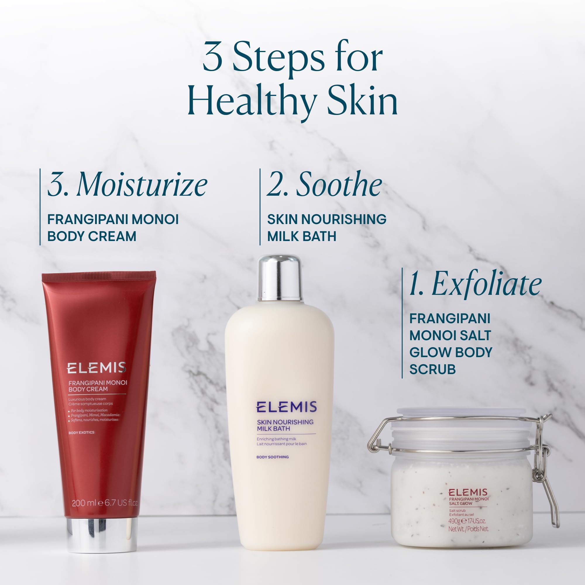 ELEMIS ingredients label highlighting milk protein and oat extract benefits