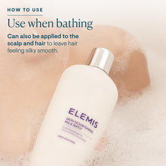 ELEMIS bottle beside everyday items showing true 400ml scale
