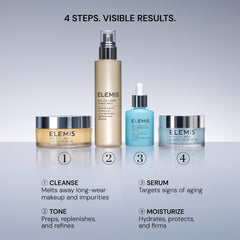 ELEMIS mist applied with cotton pad illustrating toning and pore-refining benefit