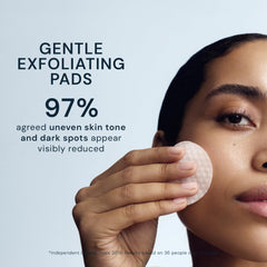 ELEMIS pad held in hand demonstrating easy one-swipe application benefit