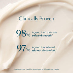 ELEMIS peel applied to hand to show rinse-off application and gentle result benefit