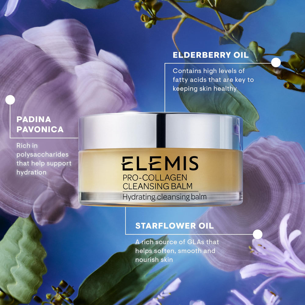 ELEMIS balm warmed in palm turning to oil for easy makeup dissolution
