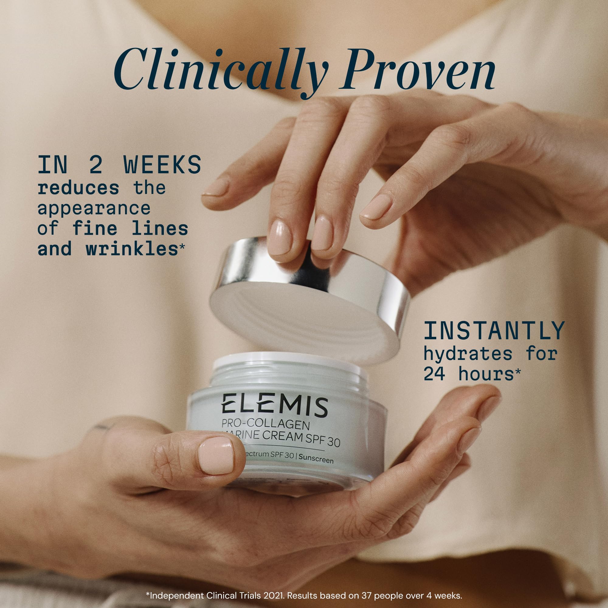 ELEMIS texture close-up demonstrating smooth gel-cream absorption