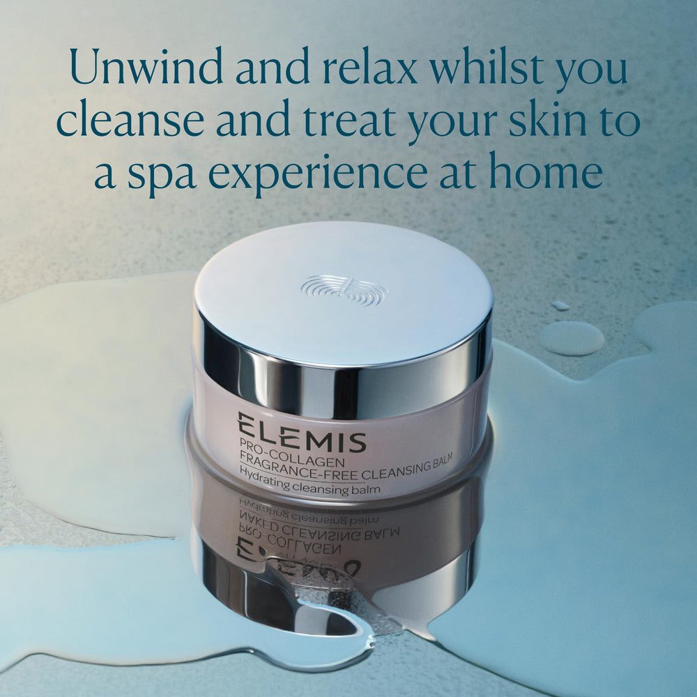 ELEMIS balm being lifted with a damp cloth showing gentle removal and soft skin result