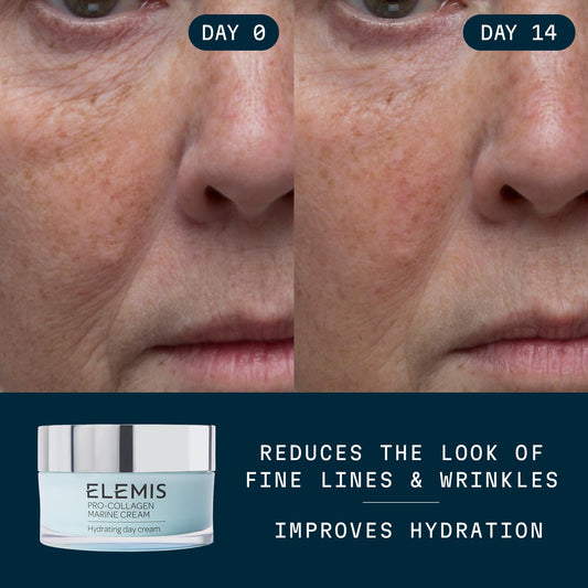 ELEMIS jar open showing cream inside for quick-absorbing feel