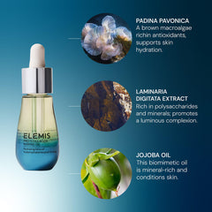 ELEMIS open cap and label focus showing ingredient clarity and premium packaging