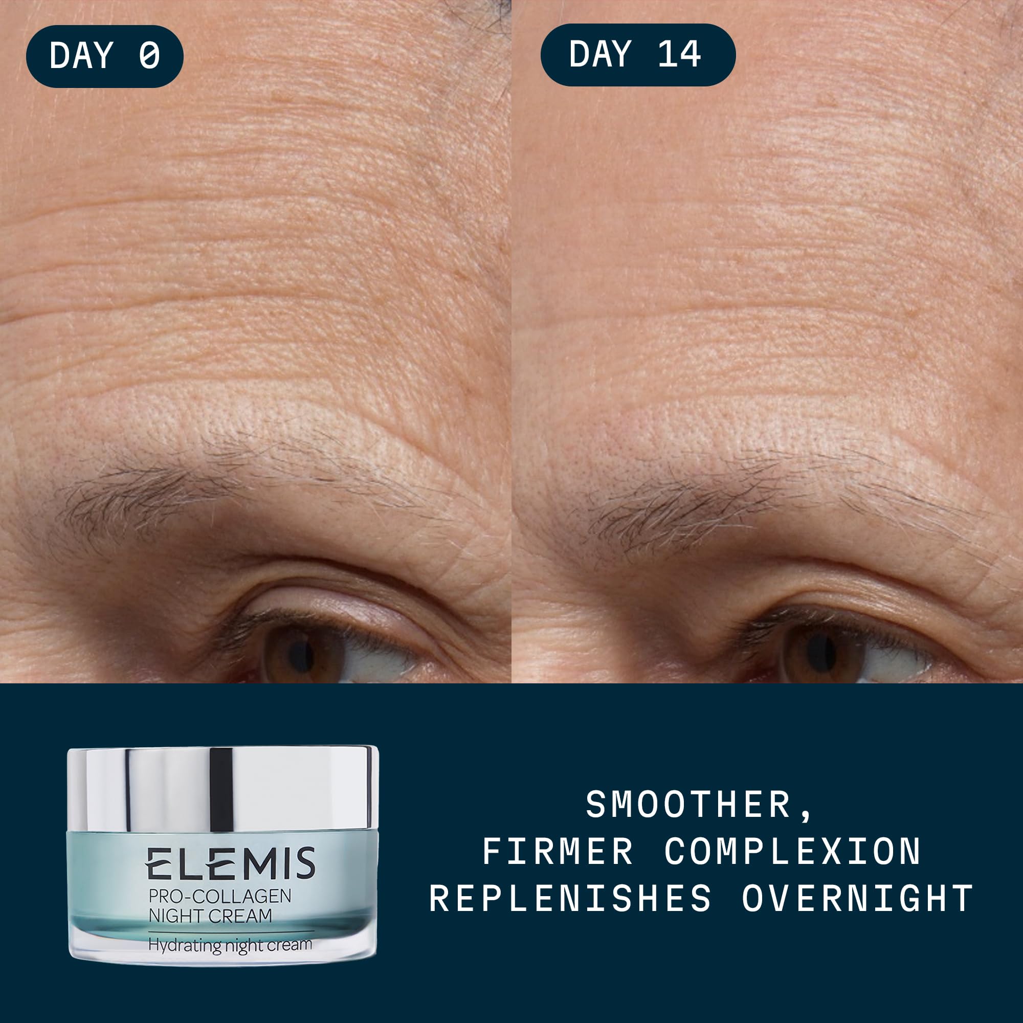 ELEMIS cream texture on finger demonstrating rich hydration and smooth feel