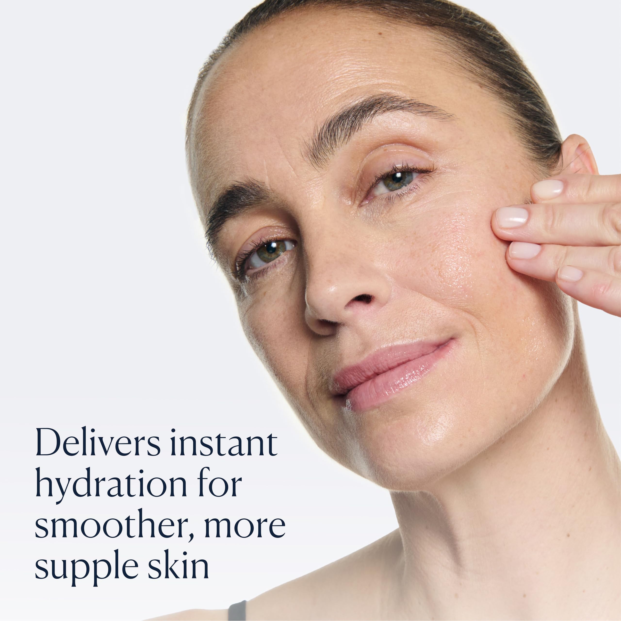 ELEMIS creamy-serum texture on skin demonstrating fast absorption benefit