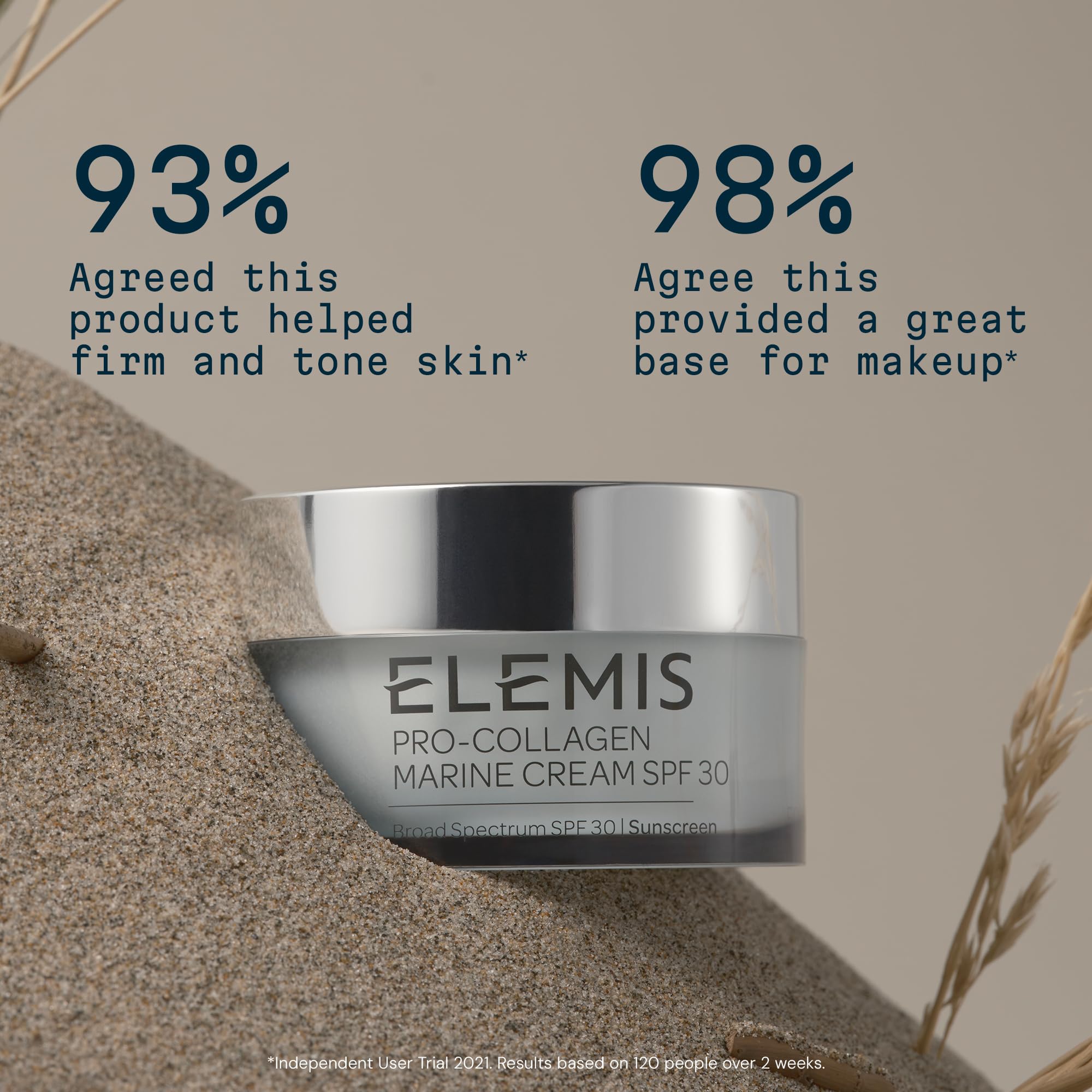 ELEMIS 30 ml jar placed beside coin for scale showing compact travel-friendly benefit
