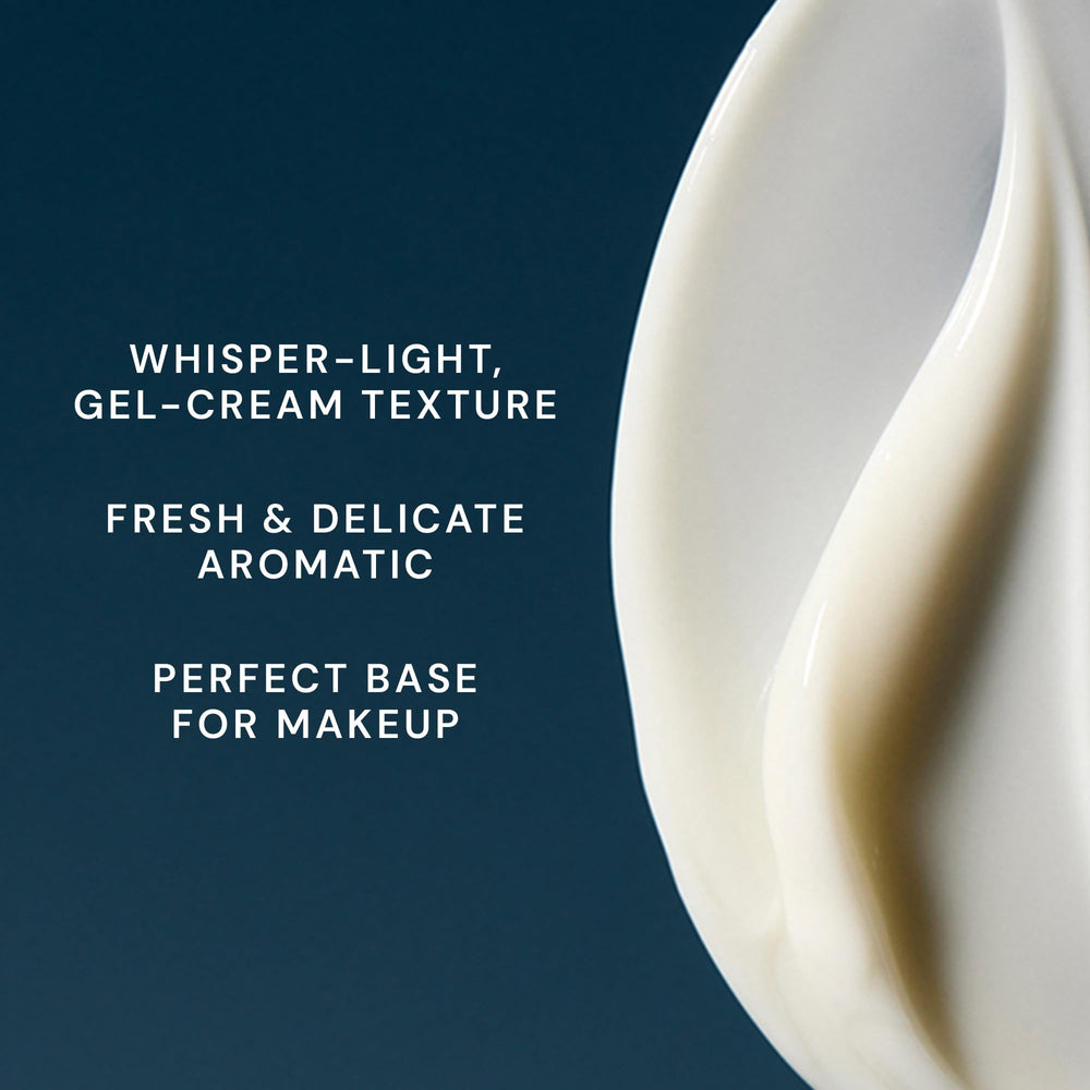 ELEMIS gel-cream texture close-up showing smooth hydrating consistency and quick absorption