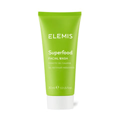 ELEMIS Superfood Facial Wash front tube showing product and size benefit