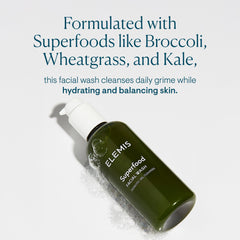 ELEMIS gel texture on hand demonstrating hydrating, non-drying cleansing benefit