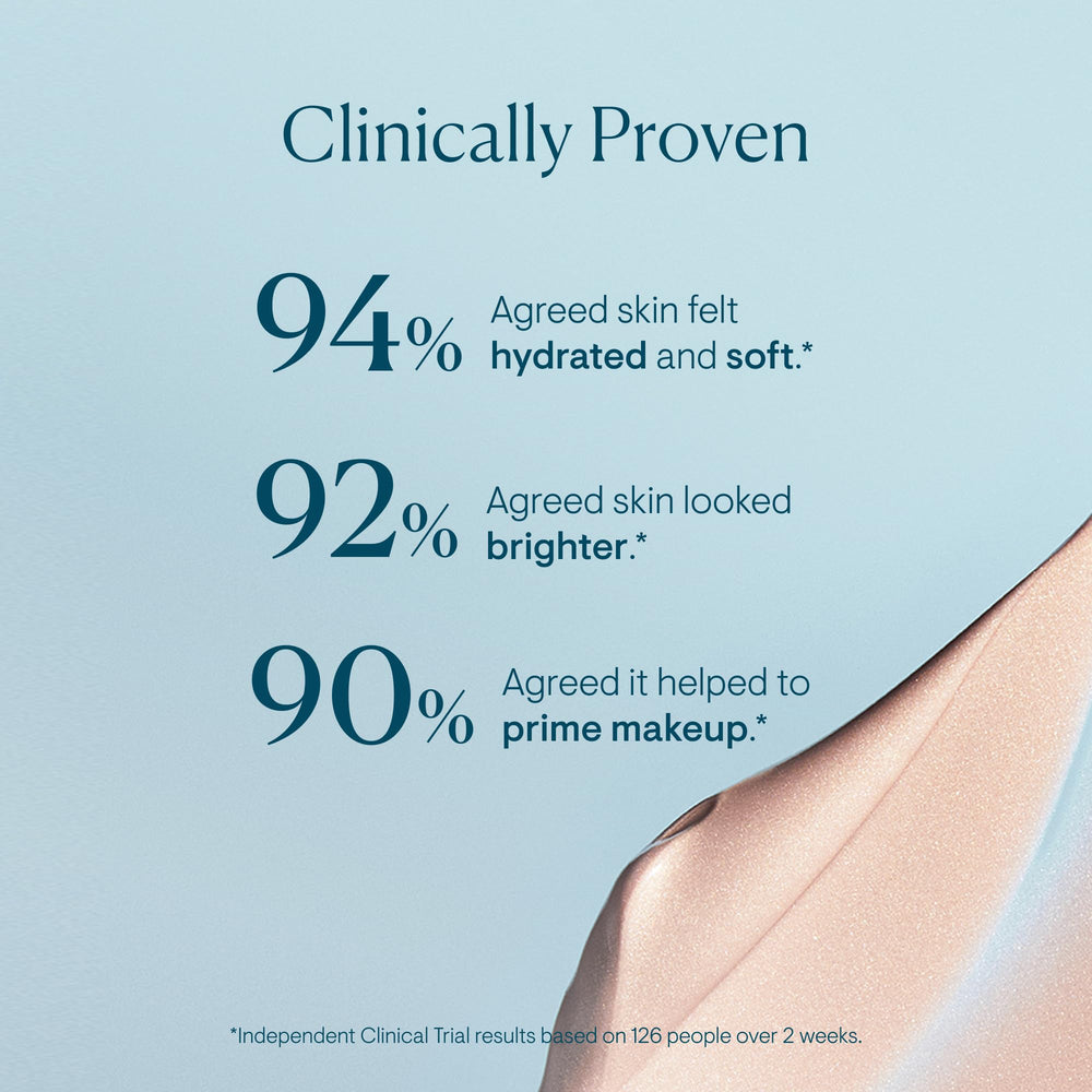 ELEMIS cream texture swipe showing lightweight, blendable formula for smooth skin