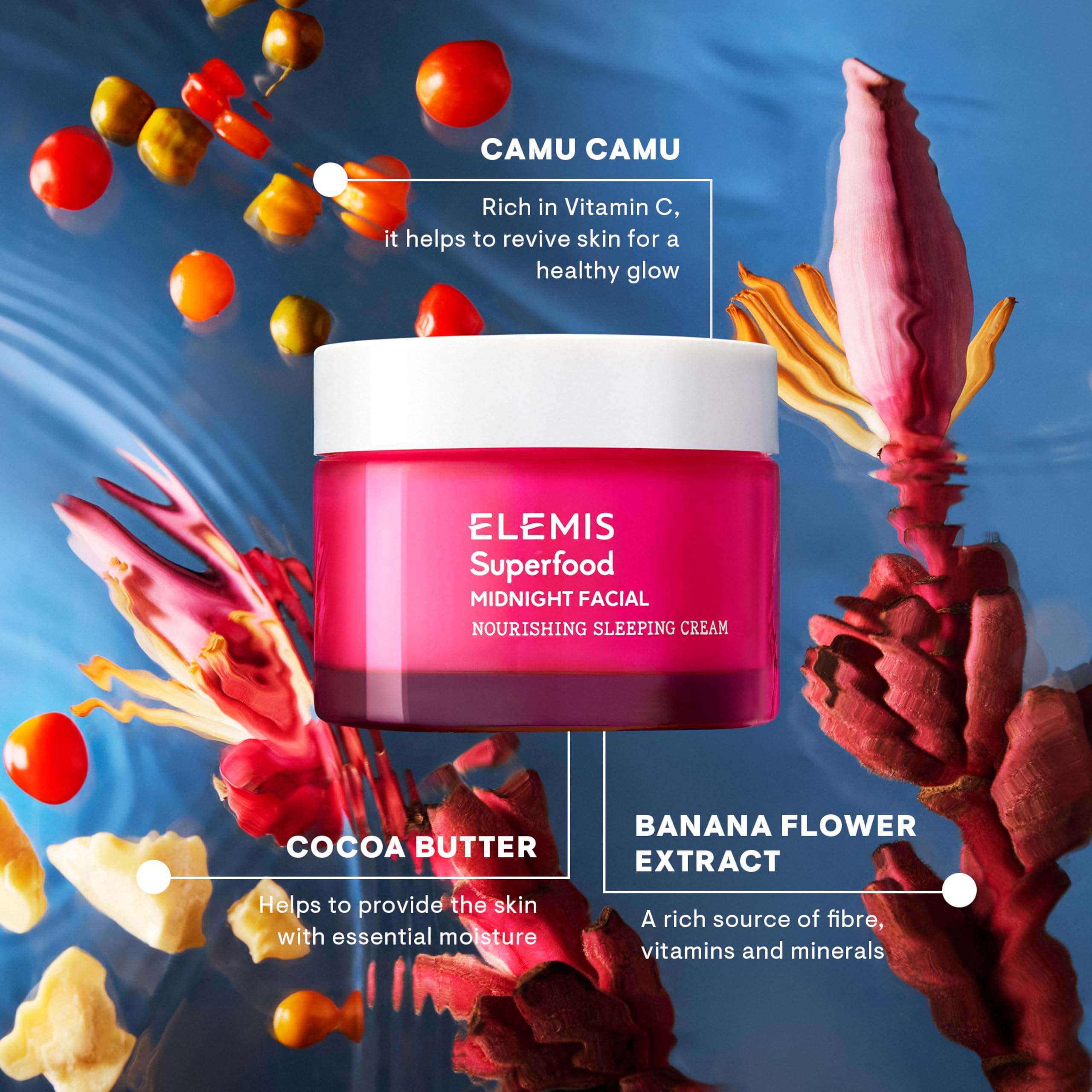 ELEMIS prebiotic ingredient graphic demonstrating microbiome support benefit