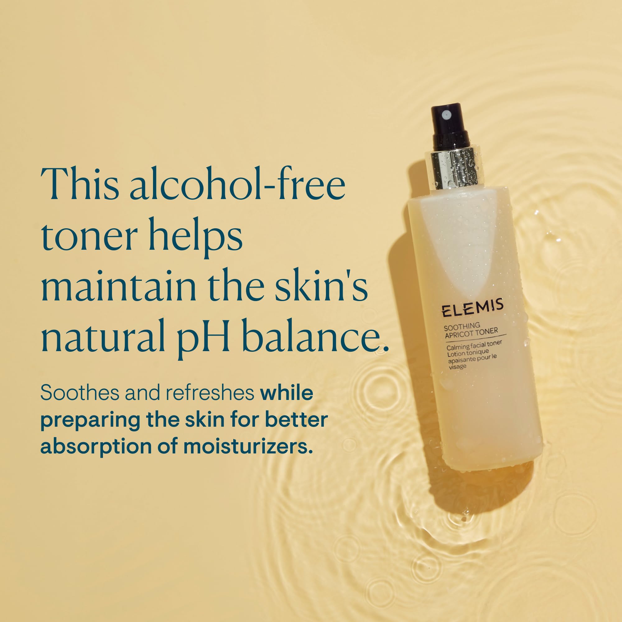 ELEMIS mist applied to model demonstrating quick refresh and balanced skin feel