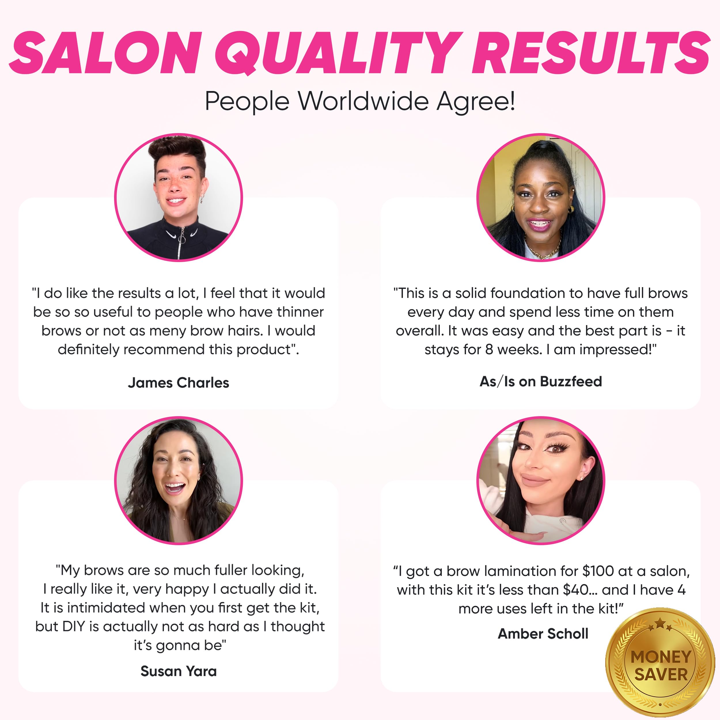 Elevate the Beauty before and after brows demonstrating lifted, fuller appearance