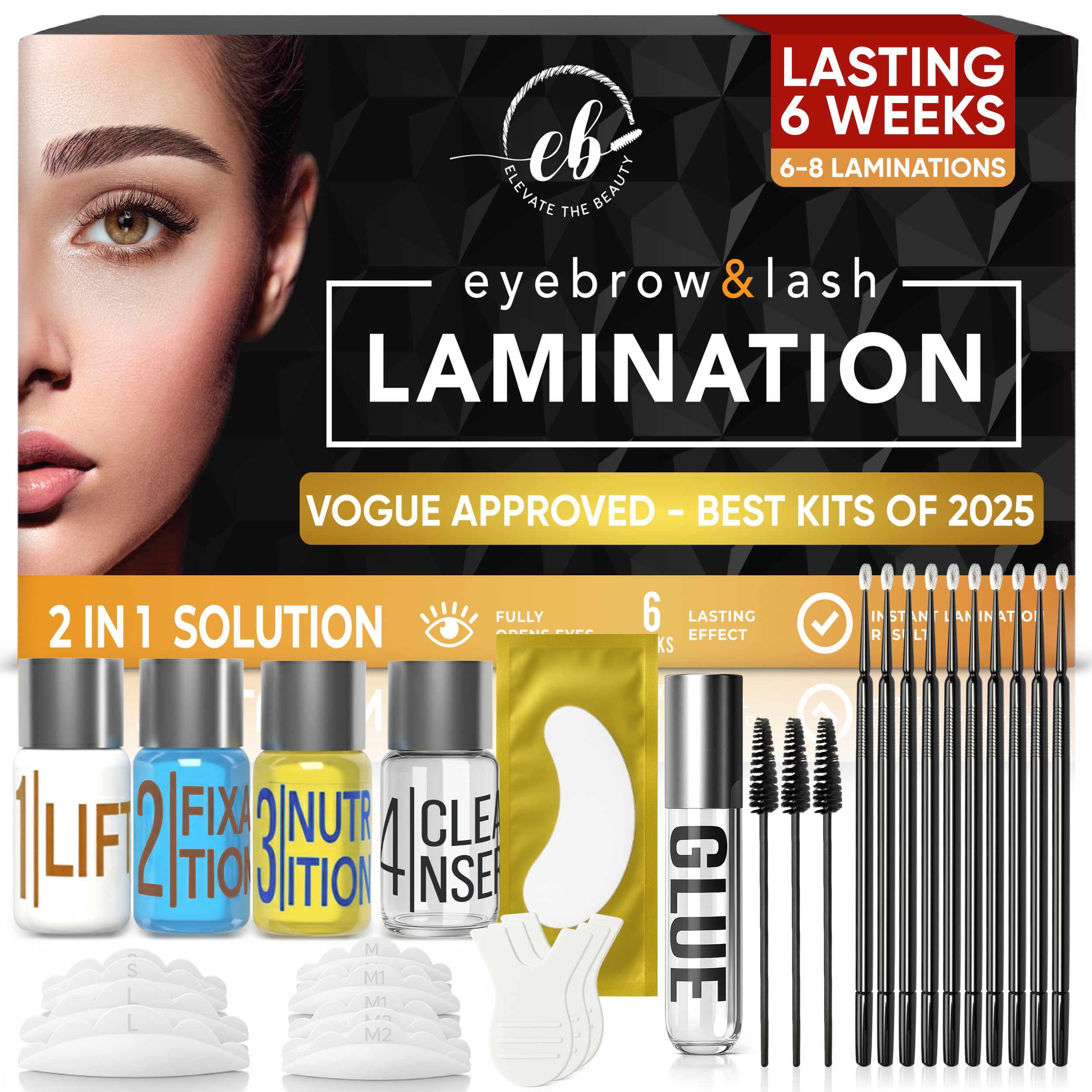 Elevate the Beauty front packaging showing complete kit and benefits