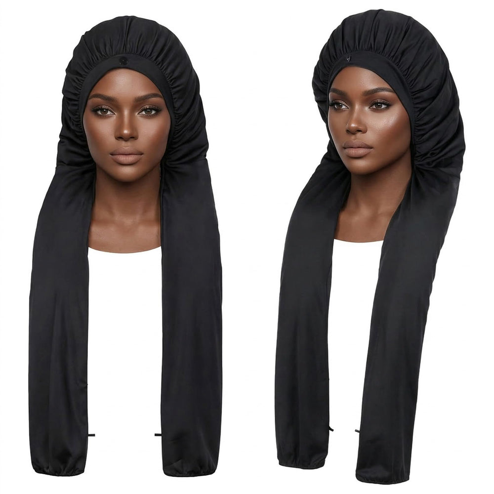 ElevateTech bonnet worn during yoga showing style protection