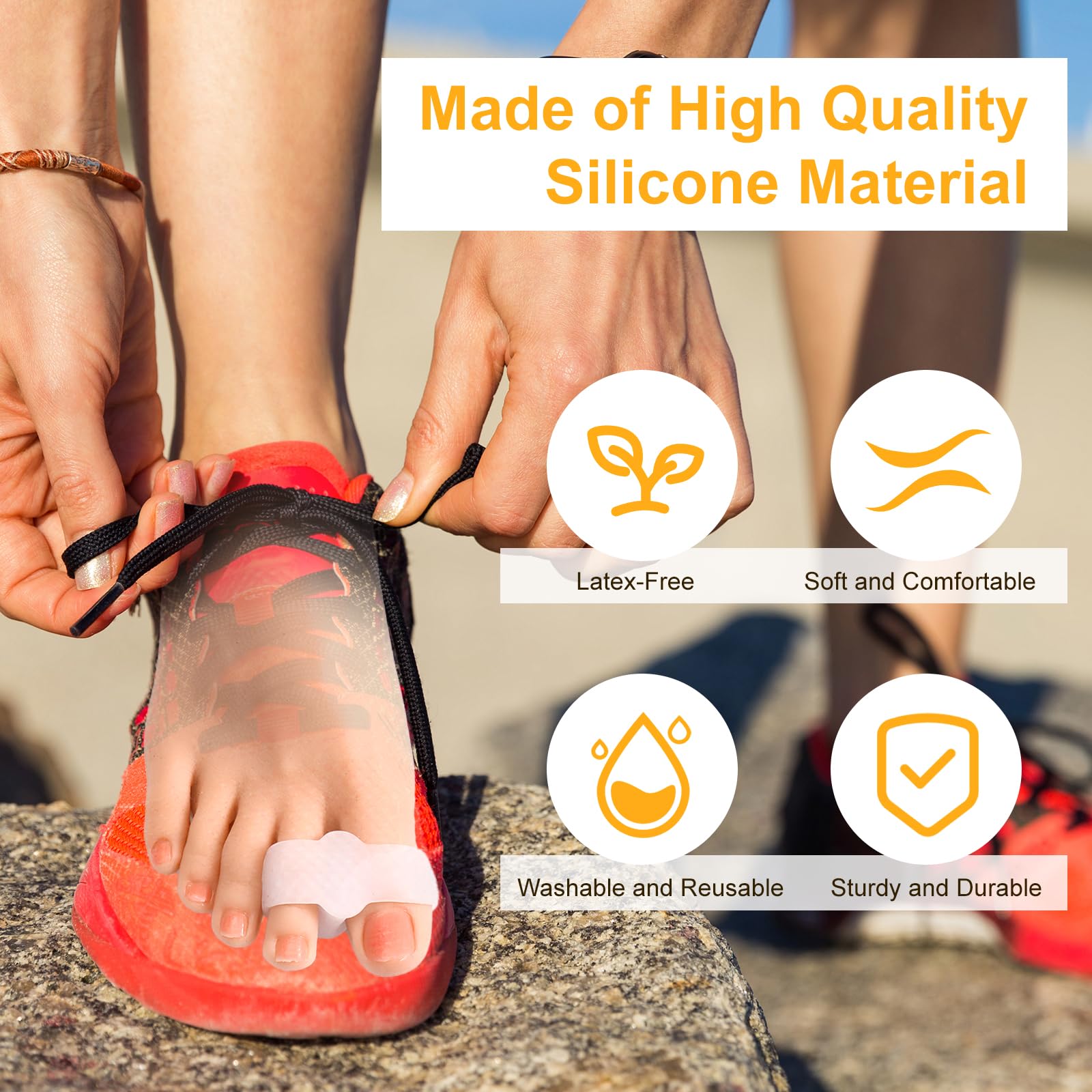 ElevateTech on-foot barefoot use demonstrating gentle toe alignment