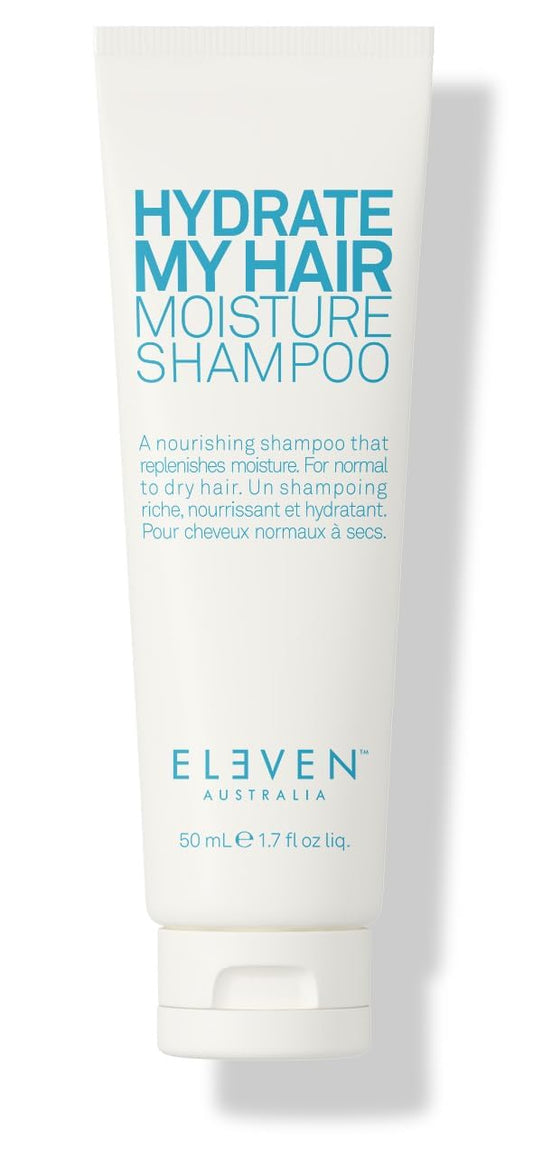 ELEVEN AUSTRALIA front bottle view showing hydrating shampoo benefits