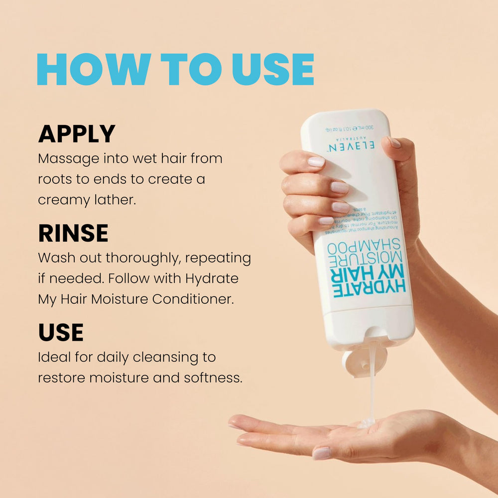 ELEVEN AUSTRALIA shampoo lather texture demonstrating gentle cleansing