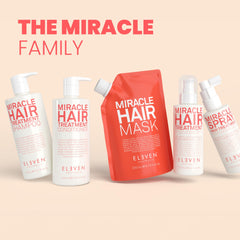 ELEVEN AUSTRALIA on bathroom shelf as part of a weekly haircare routine