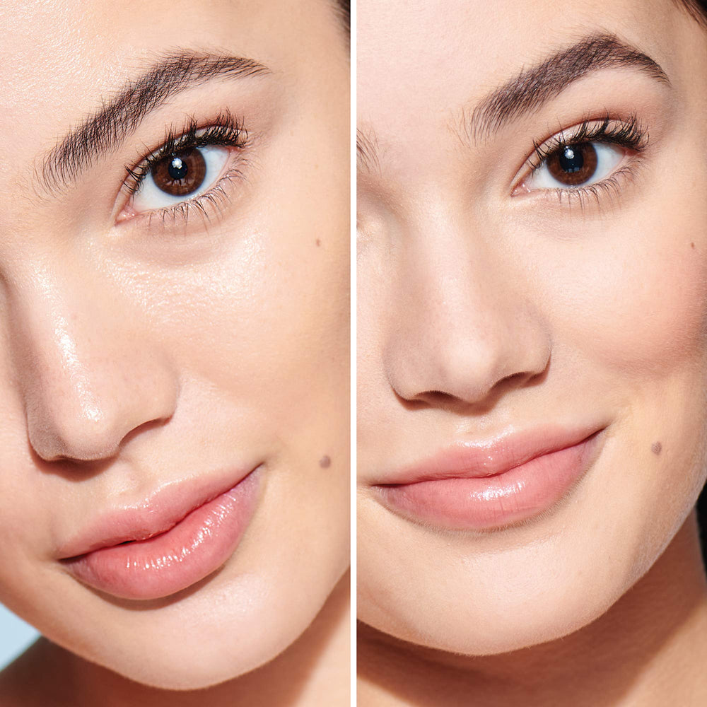 e.l.f. concealer applied under eye demonstrating brightening and long wear