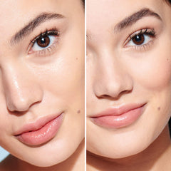 e.l.f. concealer applied under eye demonstrating brightening and long wear