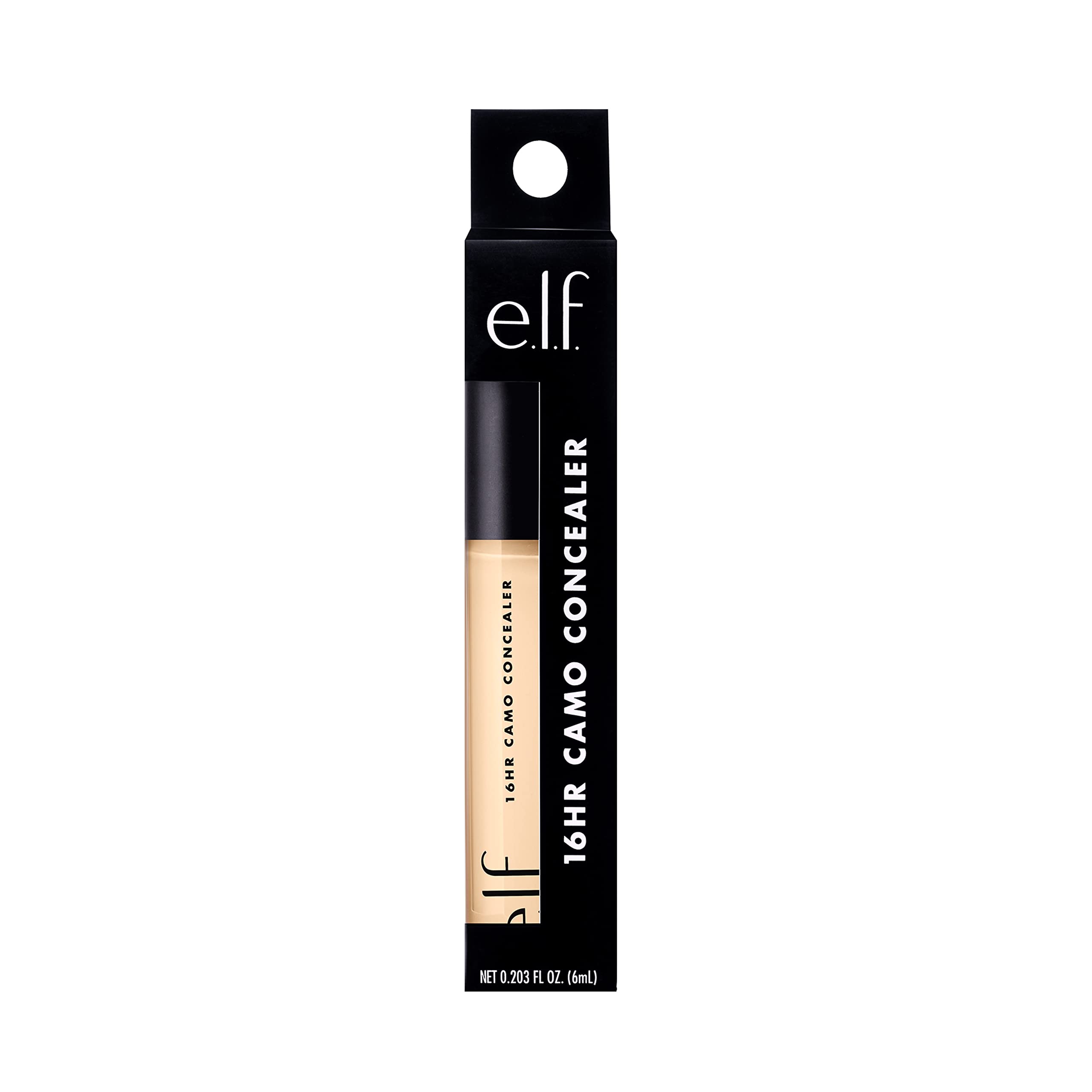 e.l.f. 16HR Camo Concealer swatches on arm illustrating coverage and warm undertone match