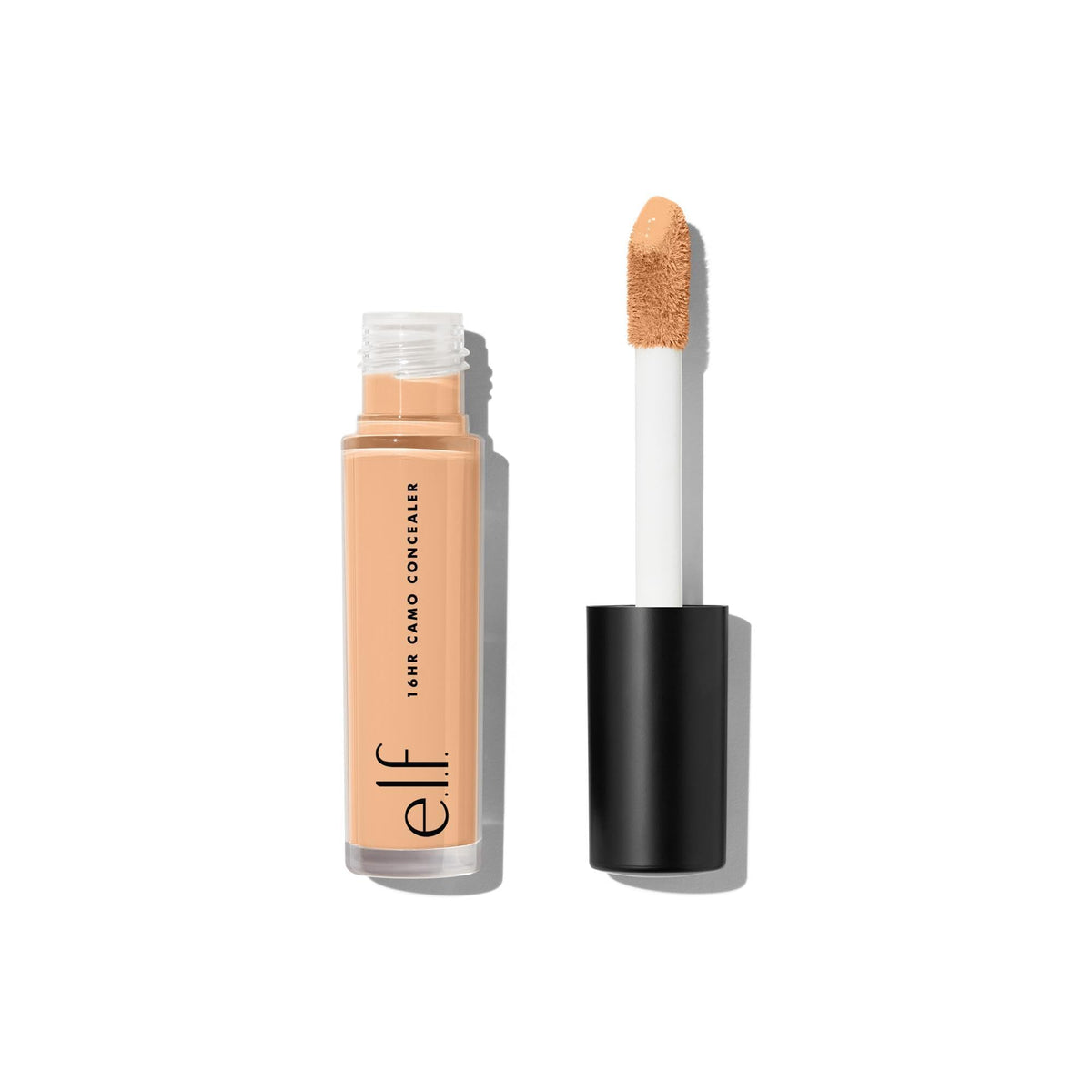 e.l.f. front packaging showing shade Medium Beige and clear branding benefit durable coverage