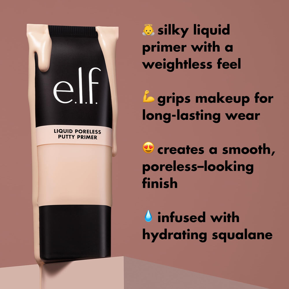 e.l.f. bottle with squalane visual emphasizing hydration without heaviness