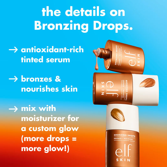 e.l.f. bronzing drops dropper closeup demonstrating precise dispensing benefit