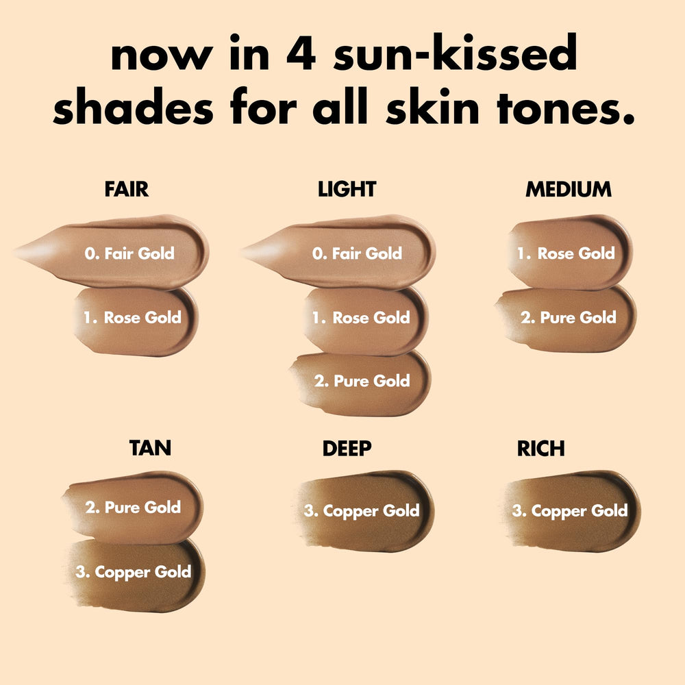 e.l.f. bronzing drops face application demo illustrating easy blendability