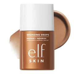 e.l.f. bronzing drops front packaging showing Rose Gold shade and elegant bottle