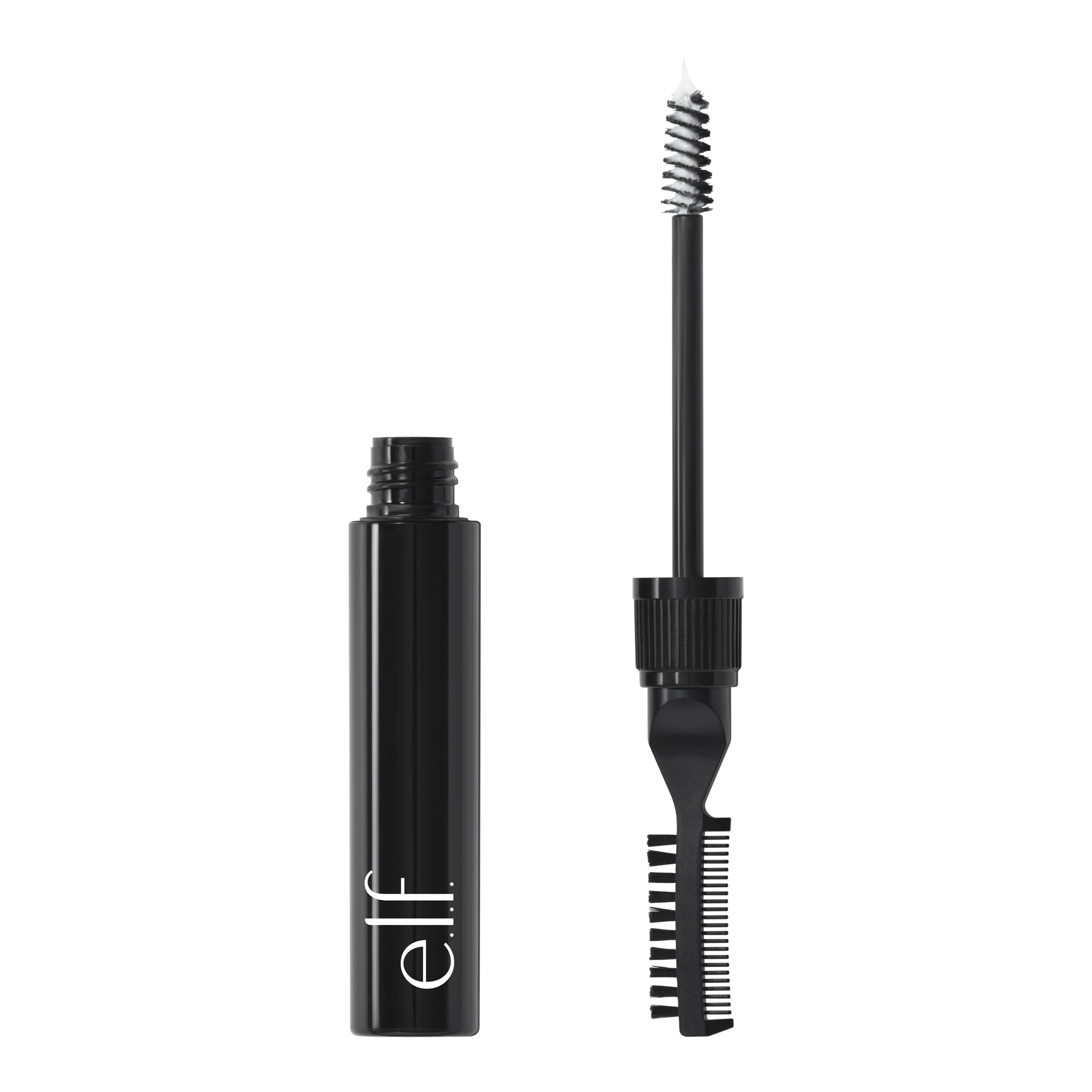 e.l.f. packaging front view showing product identity and compact design benefit