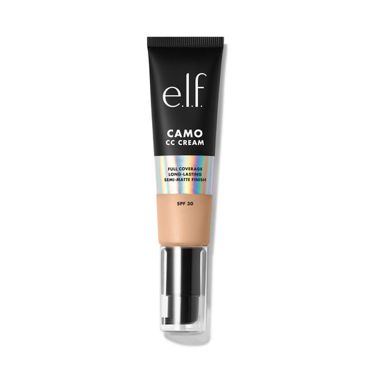 e.l.f. front packaging of Camo CC Cream showing shade and size for easy choice